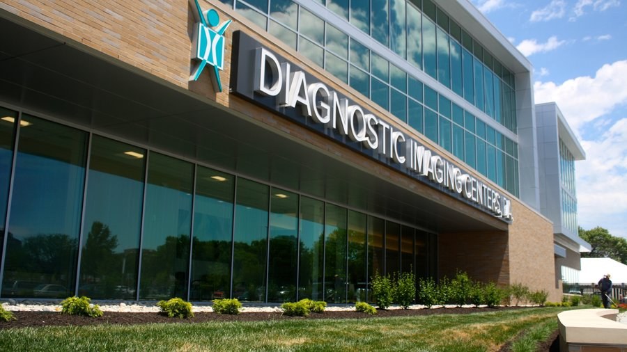 The glass exterior of a Diagnostic Imaging Centers facility